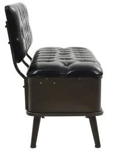 vidaXL Storage Bench with Backrest Artificial Leather 120x52x75 cm