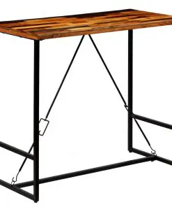 vidaXL Bar Table Solid Reclaimed Wood 120x60x106 cm