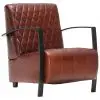 vidaXL Armchair Brown Real Leather vidaXL Armchair Brown Real Leather
