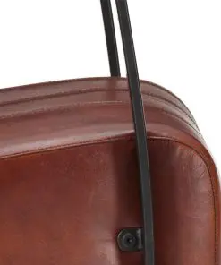 vidaXL Armchair Brown Real Leather