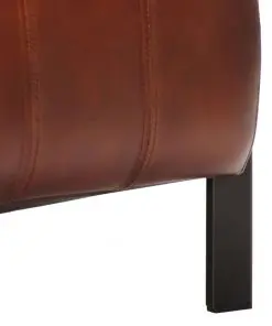 vidaXL Armchair Brown Real Leather
