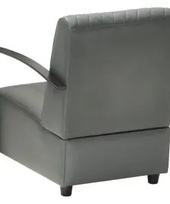 vidaXL Armchair Grey Real Leather