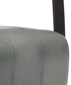 vidaXL Armchair Grey Real Leather