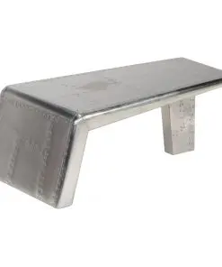 vidaXL Aviator Coffee Table Aluminium Vintage Aircraft Airman Style