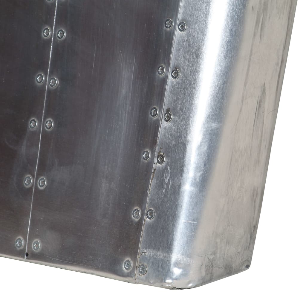 vidaXL Aviator Coffee Table Aluminium Vintage Aircraft Airman Style