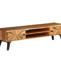 vidaXL TV Cabinet Solid Mango Wood 145x35x35 cm