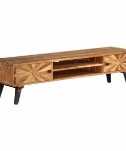 vidaXL TV Cabinet Solid Mango Wood 145x35x35 cm