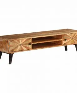 vidaXL TV Cabinet Solid Mango Wood 145x35x35 cm