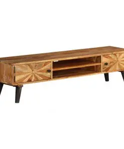 vidaXL TV Cabinet Solid Mango Wood 145x35x35 cm