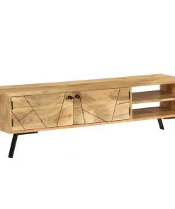vidaXL TV Cabinet Solid Mango Wood 140x30x40 cm