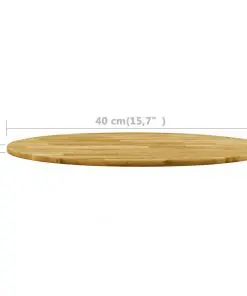 vidaXL Table Top Solid Oak Wood Round 23 mm 400 mm