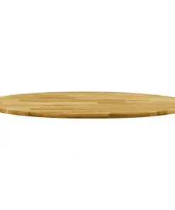 vidaXL Table Top Solid Oak Wood Round 23 mm 500 mm
