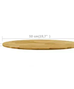 vidaXL Table Top Solid Oak Wood Round 23 mm 500 mm