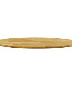 vidaXL Table Top Solid Oak Wood Round 23 mm 700 mm