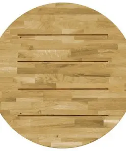 vidaXL Table Top Solid Oak Wood Round 23 mm 800 mm