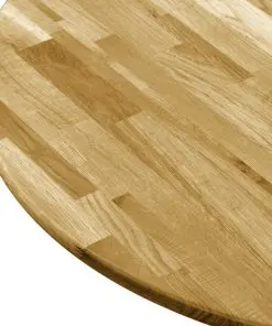 vidaXL Table Top Solid Oak Wood Round 23 mm 800 mm