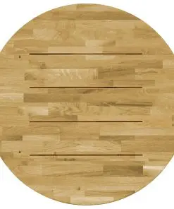 vidaXL Table Top Solid Oak Wood Round 23 mm 900 mm