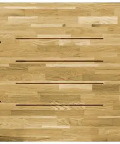 vidaXL Table Top Solid Oak Wood Square 23 mm 80×80 cm