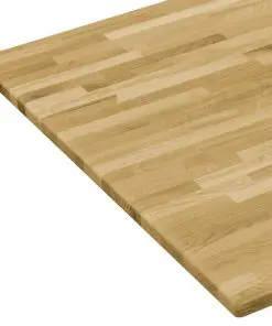 vidaXL Table Top Solid Oak Wood Rectangular 23 mm 120×60 cm