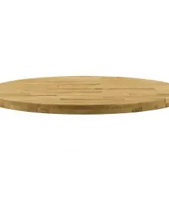 vidaXL Table Top Solid Oak Wood Round 44 mm 400 mm