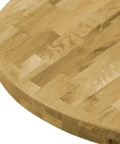vidaXL Table Top Solid Oak Wood Round 44 mm 600 mm