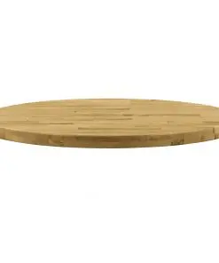 vidaXL Table Top Solid Oak Wood Round 44 mm 700 mm