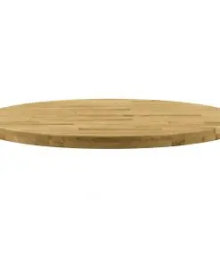 vidaXL Table Top Solid Oak Wood Round 44 mm 800 mm