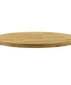 vidaXL Table Top Solid Oak Wood Round 44 mm 900 mm
