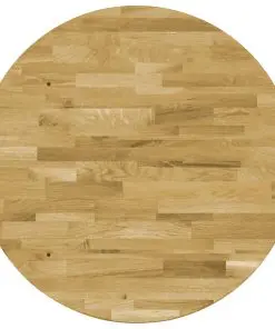 vidaXL Table Top Solid Oak Wood Round 44 mm 900 mm