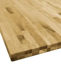 vidaXL Table Top Solid Oak Wood Square 44 mm 70×70 cm