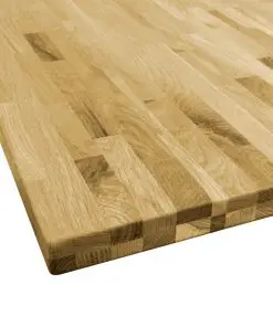 vidaXL Table Top Solid Oak Wood Square 44 mm 80×80 cm