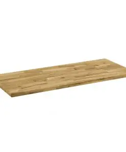 vidaXL Table Top Solid Oak Wood Rectangular 44 mm 100×60 cm
