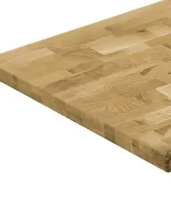 vidaXL Table Top Solid Oak Wood Rectangular 44 mm 100×60 cm