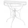 vidaXL Side Table Vintage Style Half Round Metal 72x36x74 cm Silver