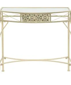 vidaXL Side Table French Style Metal 82x39x76 cm Gold