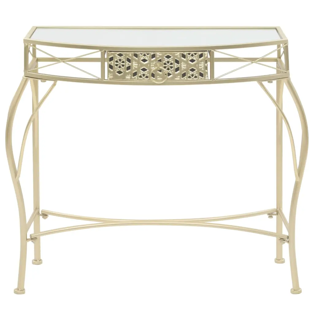vidaXL Side Table French Style Metal 82x39x76 cm Gold