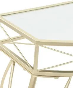 vidaXL Side Table French Style Metal 82x39x76 cm Gold