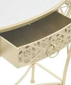 vidaXL Side Table French Style Metal 82x39x76 cm Gold