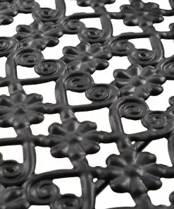 vidaXL Folding Tea Table Vintage Style Metal 58x35x72 cm Black