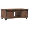 vidaXL Coffee Table Solid Fir Wood 91x51x38 cm Brown