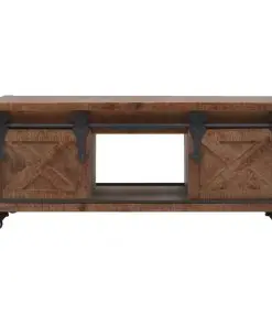 vidaXL Coffee Table Solid Fir Wood 91x51x38 cm Brown