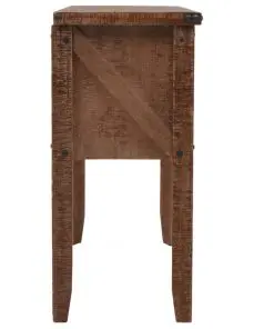 vidaXL Console Table Solid Fir Wood 131×35.5×75 cm Brown