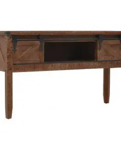 vidaXL Console Table Solid Fir Wood 131×35.5×75 cm Brown