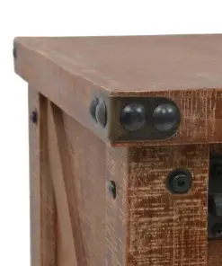 vidaXL Console Table Solid Fir Wood 131×35.5×75 cm Brown