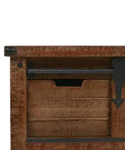 vidaXL Console Table Solid Fir Wood 131×35.5×75 cm Brown