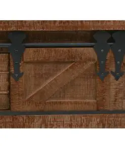 vidaXL Console Table Solid Fir Wood 131×35.5×75 cm Brown