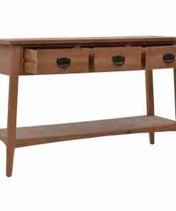 vidaXL Console Table Solid Fir Wood 126x40x77.5 cm Brown
