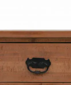 vidaXL Console Table Solid Fir Wood 126x40x77.5 cm Brown