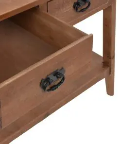 vidaXL Console Table Solid Fir Wood 126x40x77.5 cm Brown