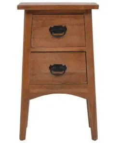 vidaXL Bedside Cabinet Solid Fir Wood 40x29x68 cm Brown